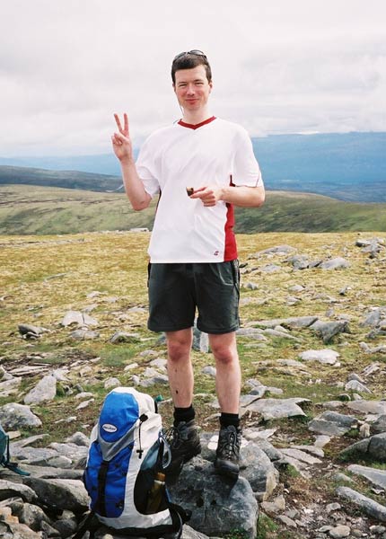 View back down the ridge eastwards to Stob Diamh